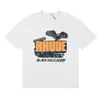 Meichao Spring/Summer New Rhude Letter Printing High Quality Pure Cotton Casuare Rooseカップ
