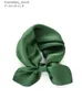 Handkerchiefs Solid Color Army Green Natural Silk Small Square Scarves Womens Silk Scarf Satin Hijab Mens Spring Autumn Handkerchief Gifts L240322