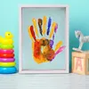 Ramar Family Handavint Art DIY Born Keepsake Frame Home Decor för och förväntar sig föräldrar inkluderar 6 färgfärger 4