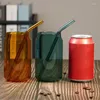 Wine Glasses Sippy Cup With Straw Simple Drinkware Modern Solid Color Coffee Tumbler Straight Bent Glass Mug Pretty Juice Drinking