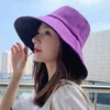 Wide Brim Hats Bucket Sun Hat summer folding bucket hat suitable for women outdoors Sunscreen cotton fishing and hunting UV resistant wide brown buckets 24323