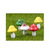 Artificial colorful mini Mushroom fairy garden miniatures gnome moss terrarium decor plastic crafts bonsai home decor for DIY