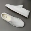 Schuhe Männer Slipper Reißverschluss Flachschuhe Sneakers Neue Männerqualität lässige PU -Lederschuhe Mode koreanische flache Mundschuhe anziehen