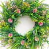 Декоративные цветы, весенний венок, полевые цветы, зеленые листья и летние украшения на день матери, оконные присоски