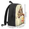 Mochila girafa multicolorida retro unissex poliéster estilo ao ar livre mochilas leve moda sacos de escola secundária