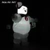 8 mH (26 pies) Personaje de dibujos animados gigante Iluminación Publicidad Cazafantasmas inflable Stay Puft Hombre de malvavisco inflable con luces LED para patio de Halloween