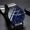 Titta på Mens Waterproof Double Calender Trend Star Non Mechanical Watch Quartz titta på lysande ny