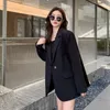 Women's Suits Coats For Women Black Loose Jacket Dress Blazer Woman Outerwears Long Clothes Solid Over 2024 Collection Sale Modern Bags In