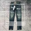 Designer jeans heren paarse jeans denim broek modebroek high-end kwaliteit rechte ontwerp retro streetwear casual joggers joggers pant gewassen oude jeans 72