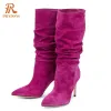 Boots 2022 Новая мода осень зимняя женская короткие ботинки Sexy High High Heles