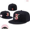 Baseball pour hommes rouge taille ajustée LA Snapback chapeaux série mondiale blanc Hip Hop SOX Sport casquettes Chapeau gris coeur série "" Love Hustle fleurs femmes A6
