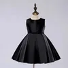 Mädchenkleider Weißes Satin-Partykleid für Mädchen, ärmellos, für Kinder, Mädchen, erstes Kommunikationskleid, Mädchen-Brautkleid, Prinzessinnenkleid, Blumenmädchen-Hochzeitskleid 24323