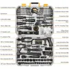 DEKOPRO Kit de 218 pièces, réparation automobile professionnelle pour propriétaire, ensemble d'outils manuels ménagers généraux, pince, jeu de douilles de tournevis, avec étui de rangement portable