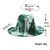 Hüte mit breiter Krempe, Eimerhüte, modischer Patchwork-Fedora-Hut für Damen, bedrucktes Design, Trilby-Jazzhut mit breiter Krempe, formeller Straßenkleid-Hut, Sombreros De Mujer 24323