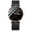 Bellos Watch Mens Watch Steel Band Fashion Veurs en cuir authentique Watch Imperproof Watch Mens Watch