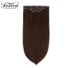 Extensions Doreen Natural Human Hair Clip in Extensions Machine Made Remy Clip on Hair Extensions 4st/Set 120g 160g Black