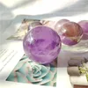 Figurine decorative 1 pz. Sfera di cristallo viola naturale, decorazione per la casa, souvenir squisito