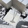 Tasarımcı Kolye Kolyeleri Mektup Viviane Altın Chokers Lüks Kadın Moda Müte Metal İnci Kolye Cjeweler Westwood 87
