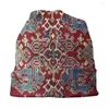 Basker turkiska persiska bohemiska kilim skallies mössor kepsar unisex vinter varm stickning hatt antik geometrisk etnisk konsthuvhattar