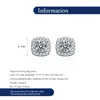 100% Real 925 Sterling Silver Moissanite Earrings 0.5 1 carat VVS1 D color Women Luxury Stud Earrings Jewelry