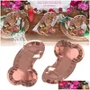 Inne imprezy imprezowe dostawy 8pcs Rose Gold Penis Paper Talerz Bachelorette Bride to Beni Night Decoration Food Tray Bridal Shower G Otyqu