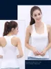 Dames T-shirt Zomerstijl Zacht katoen Damestanktop Fitness Sexy mouwloos sport-T-shirt Elegant damesondershirt Straatkleding Witte tanktop 240323