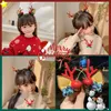 Hair Accessories Fresh And Sweet Christmas Clips Easy To Wear Elk Ear Hairpin Festive Elements Hats Acrylic