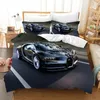 Set di biancheria da letto Auto da corsa Sport Cool Gold Boy Sunset Trapunta per bambini Durex Full Twin King Size 3 pezzi Copripiumino Set di lino Copriletto240x220