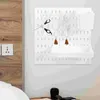 Storage Shelf Peg Board Rack Pegboard Wall Organizer Door Back Suite Display Stand for Craft Shows White Home Supplies Office 240319