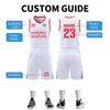 Personalized Digital Print Mens Basketball Shirt Custom Polyester Mesh Summer Breathable Basketball Jersey Sets With Name Number 240307