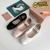 Sapatos de grife marca designer preto feminino ballet sapatos planos feminino rosa cetim fundo plano moda versátil luxo cabeça redonda sapatos femininos