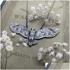 Pendant Necklaces Forest Whisper 925 Sterling Sier Retro Exquisite Fashion Owl Moon Necklace Women Charm Party Jewelry Accessories Gif Dhunu