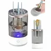 Machine de nettoyage de pinceaux de maquillage électrique 3 en 1 à chargement USB : outil de nettoyage à séchage rapide pour brosse cosmétique automatique 32cb #