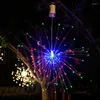 Cordas fogos de artifício luzes fada cortina sala cheia de estrelas fio de cobre led decoração de natal lâmpada de corda