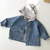 Jackets Spring Boys Denim Kids Hooded Outerwear Toddler Children Loose Jean Coat Baby Girl Autumn Casual Long Sleeve Top Clothes