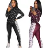 Designer Survêtement Plus Taille Femmes 2 Pièces Ensembles Polyester Femme Sweats À Capuche Et Pantalon Survêtement Vêtements De Course Tenue Décontractée Sport Costumes De Jogging Survêtements