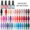 Kit Mtssii 60/40 pezzi Set di smalti per unghie in gel Vernis Smalto per gel UV semipermanente per set per manicure Kit per unghie Soak Off Kit per prodotti per superficie e smalti di base