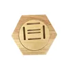 Borse portaoggetti Decorazione esagonale in legno per espositore combinato per medaglie per la camera da letto della casa