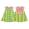 Abiti da ragazza Primavera/Estate Neonata coreana Stile casual per bambini Carino stile principessa Stampa floreale Abito con scollo a forma di bambola 24323