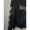 hoodie designer 23SS Correct Version B Home Paris Sanskrit Alphabet Handdrawn Graffiti, Washed, Worn Out Hoodie