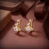 Tasarımcı Charm Stud Küpe Viviane Lüks Kadın Moda Takı Satürn Kulüp İnci Altın Küpe Cjeweler Planet Westwood Kadın 456