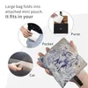 Storage Bags Navy Blue Toile De Jouy French Motif Pattern Grocery Tote Shopping Women Kawaii Shoulder Shopper Big Capacity Handbag