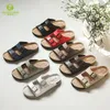 GAI cork slippers external wear large-sized trade sandals and slippers double button lightweight high Quality Clogs Cork unisex brown summer