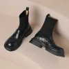 Bot Heihaian Bahar Botlar 2023 Sonbahar Kış Yeni Yuvarlak Kafa Kalın Çoraplar Botlar Retro Stil Hong Kong Kısa Botlar Kadınlar İçin
