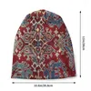 Basker turkiska persiska bohemiska kilim skallies mössor kepsar unisex vinter varm stickning hatt antik geometrisk etnisk konsthuvhattar