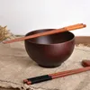 Chopsticks 18 par Wood återanvändbara kinesiska koreanska japanska huggpinnar Diskmaskin Safe Non-Slip