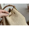 Designer bags Woman Straw Bags Bucket Bag Nylon Shoulder Bags Hobos Chain Handbags Crossbody Lady Small Totes top quality