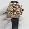 Classic Men's Watch Luxury 40mm Mechanical Automatic Stainless Steel Frame Acrylic Leopard Print Small Borr Dial2133