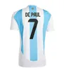 2024 Arjantin Futbol Formaları Messis Otamendi de Paul Arjantin Milli Takımı Copa Dybala Kun Aguero Maradona Futbol Gömlekleri 24 25 Erkek Di Maria Çocuk Kitleri Üniformaları