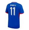 2024 Benzema mbappe voetbal jersey griezmann Franse shirts pogba dembele giroud hernandez varane pavaro kante 24 25 maillot de voetbal shirt mannen vrouwen kit set